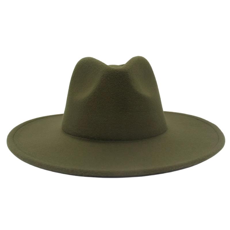 Fotografia di strada europea e americana imitazione lana cappello jazz retrò britannico uomo e donna a tesa larga cappello a cilindro cappello di feltro versatile ombra