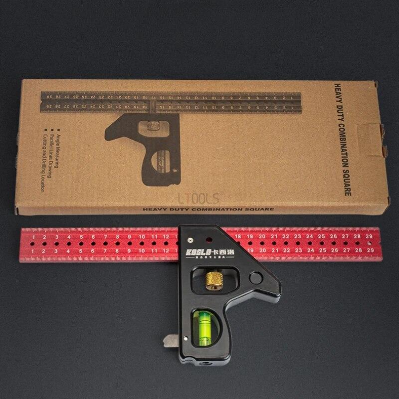 Gauges Heavy Duty High-precision Woodworking Stainless Steel Multifunction Combined Angle Ruler 30/40cm Long Movable Angle Ruler