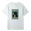 Oversized White Short-Sleeve T-Shirt Featuring "I Drink Coffee I Hate People And I Know Things" Grumpy Black Cat Vintage Meme Graphic Print