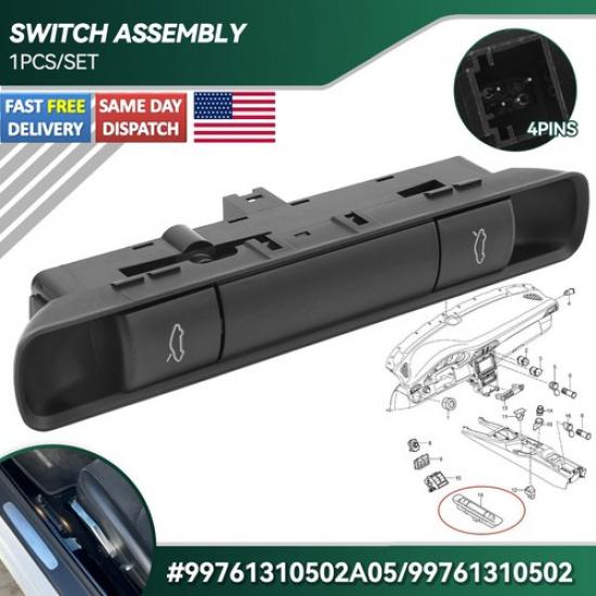 Hood Decklid Release Switch Trunk For Porsche 911 987 2005-2013 Boxster Cayman