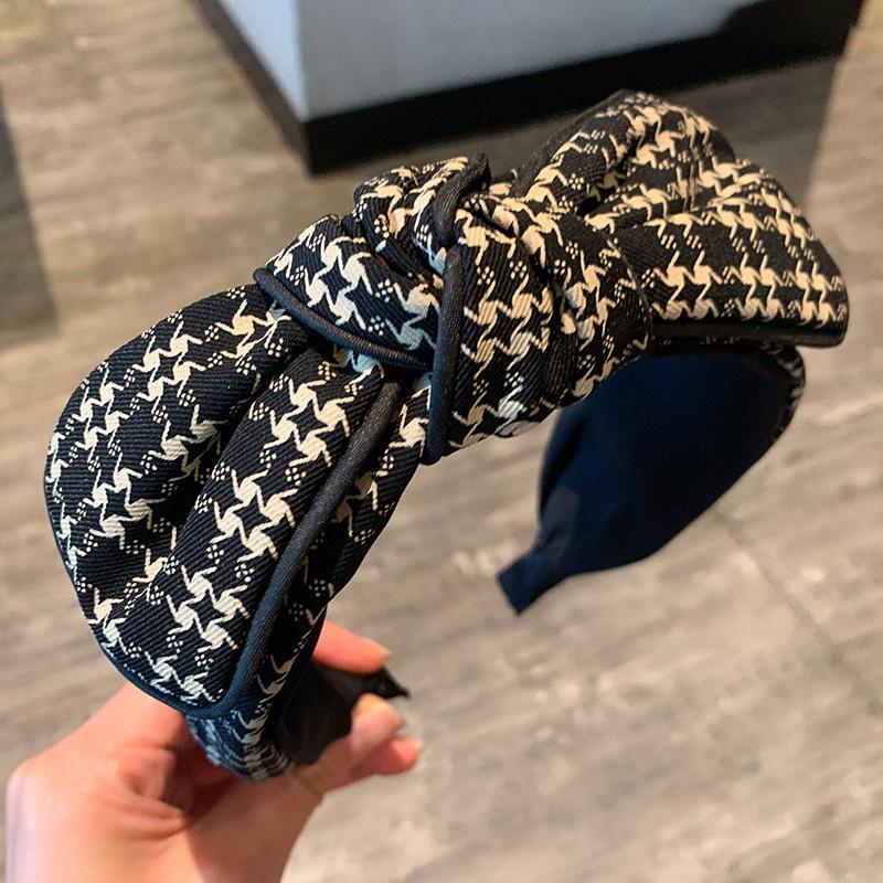 Women Headpiece Big Top Bow Knotted Headband for Female Shopping Party Holiday Head Hoop Classic Swallow Gird Hairband