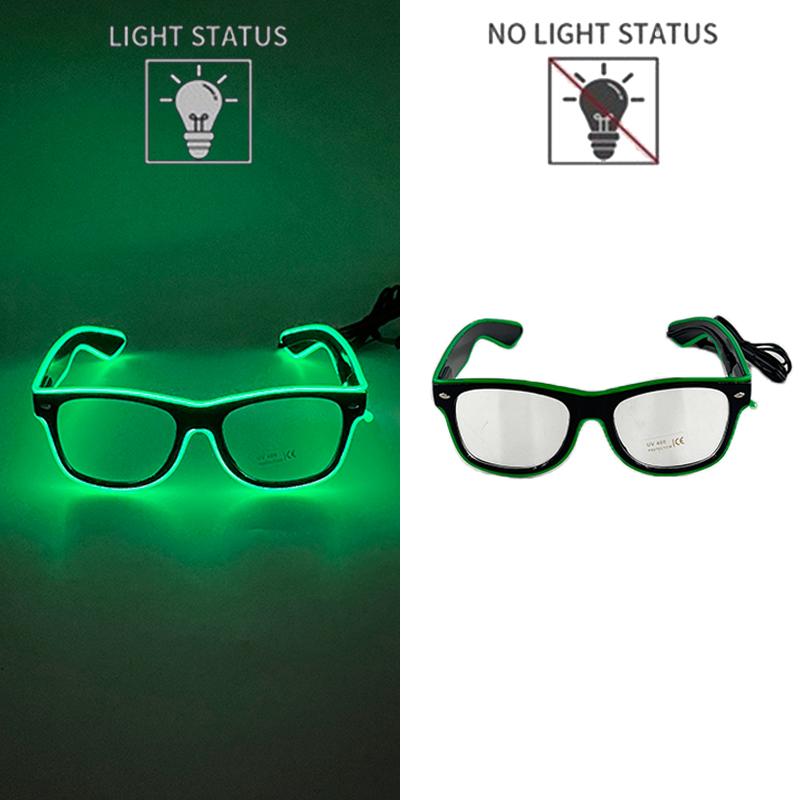 Festival Glowing Glasses With Lights Birthday Luminous LED Party Glasses Bar Club Props Fluorescent Neon Glasses Supplies