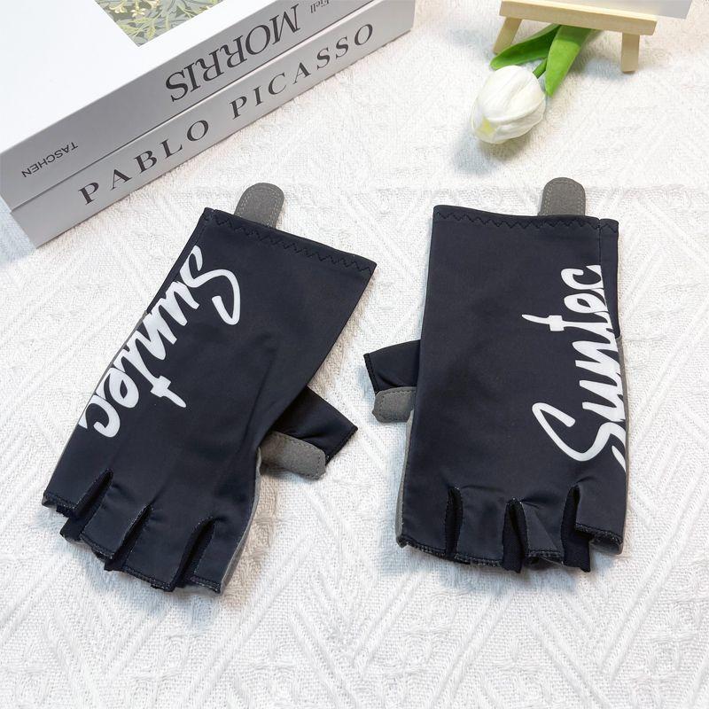 

Summer Thin Cycling Gloves Men s and Women s Road Mountain Bike Short Finger Bicycle Fixture Silicone Shockproof Breathable Black L