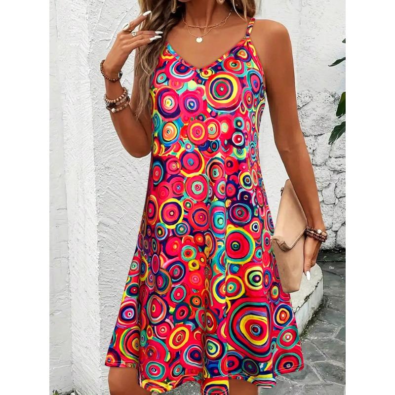 New spring and summer printed strapless women's dress