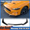 Front Spoiler Lower Lip Splitter For Ford Mustang 2018-2020 Black GT Style Front Blade Splitter Car Ornament Accessories