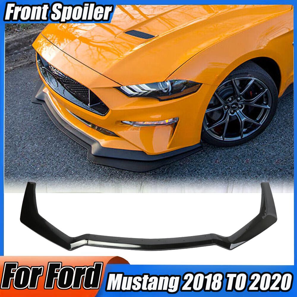 Front Spoiler Lower Lip Splitter For Ford Mustang 2018-2020 Black GT Style Front Blade Splitter Car Ornament Accessories