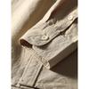 Japanisches Retro reines Baumwoll-Stehkragenhemd Herren Langarm Frühling und Herbst Jacke Export Herren Freizeit Ganzbaumwollhemd