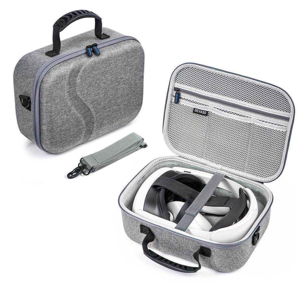 Carrying Case for Meta Quest 3, Travel Storage Case for Oculus Quest 3 with Elite Strap, Hard Case and Soft Lining for Travel