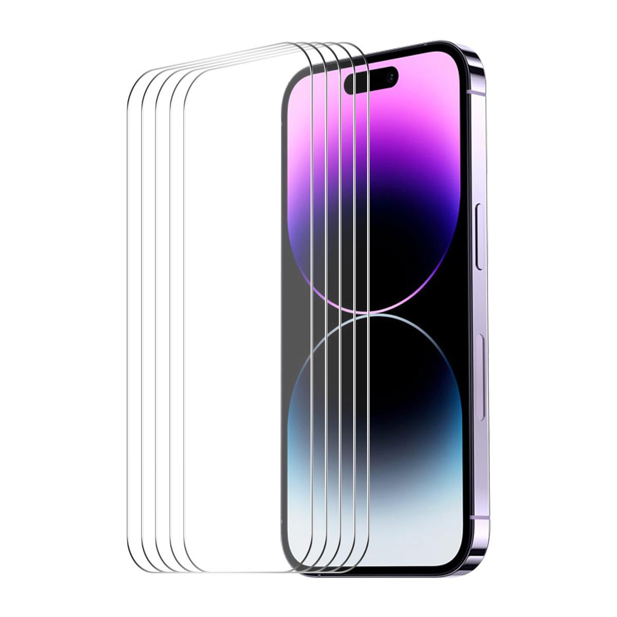 

ENKAY HAT PRINCE 5 шт 2.5D Захисна плівка для екрана для iPhone 15 Pro, 0.26 мм 9H Висока алюмосилікатна скляна плівка Type A