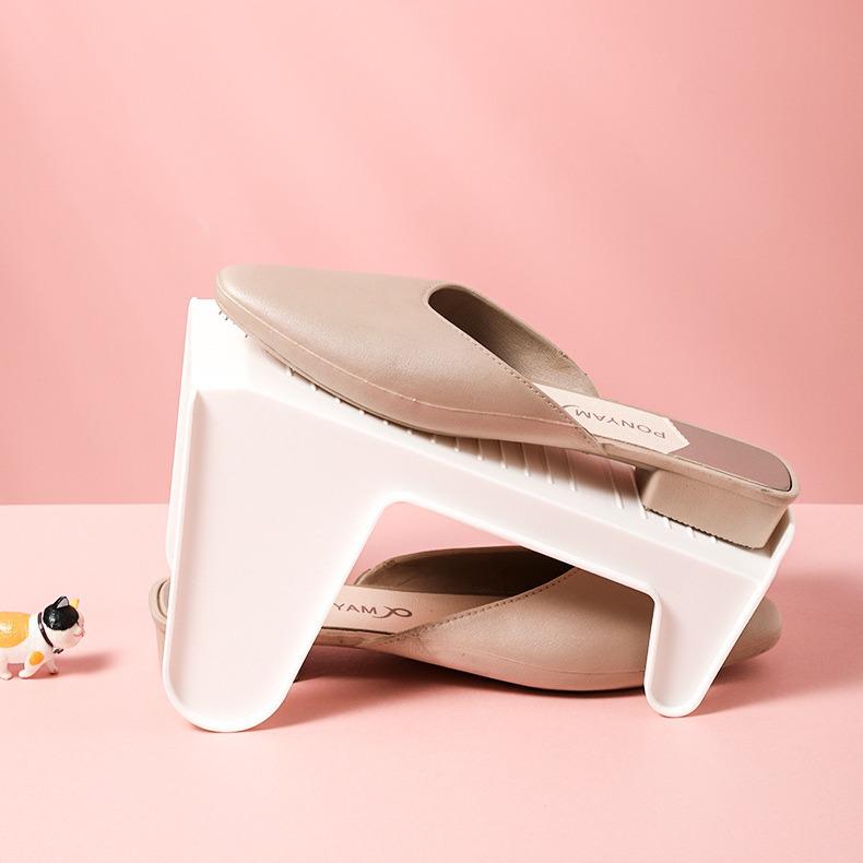 Compact Double-Layer Shoe Rack Organizer for Dorms and Homes