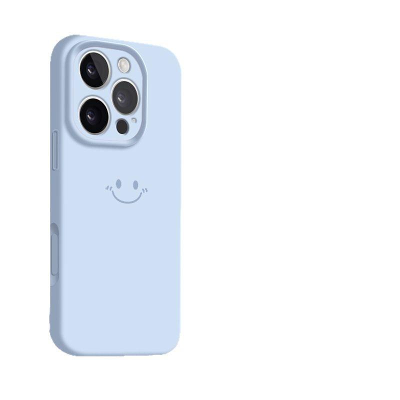 Applicable to Apple 16 mobile phone case, new iPhone16Pro simple smiley face, simple wind 16promax integrated