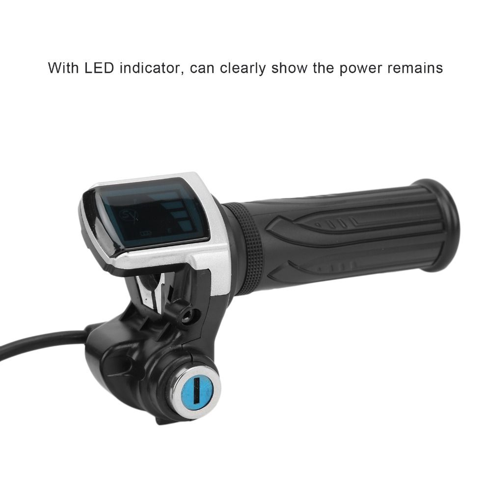 LCD Display 48V Half Twist Throttle LED Indicator Handle Grips  Electric Bike