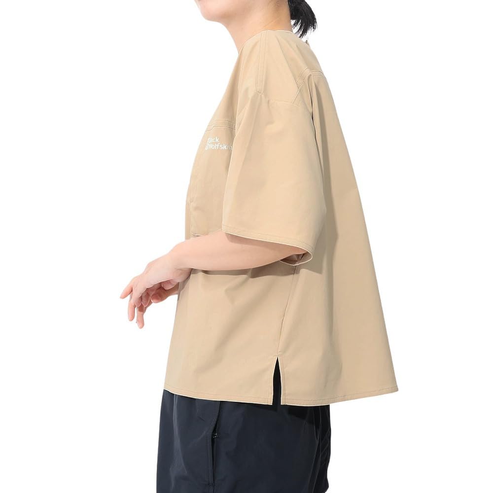 Jack Wolfskin Short Sleeve Tech and Can Be Paired with Other JP UR ACTIVE SETUP T Everyday Wear Women's T-Shirt (TEXASHIELD CORE Water-repellent,