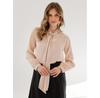 Cat&Cat Silk Hoodie with a Tied Bow