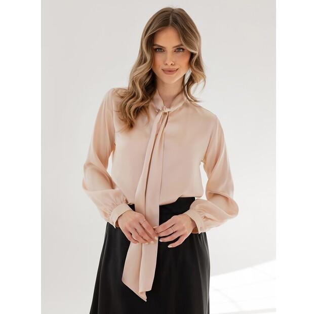 Cat&Cat Silk Hoodie with a Tied Bow