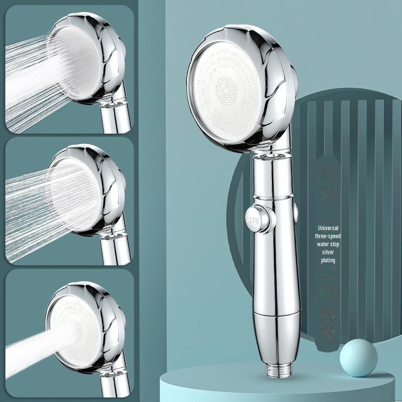 

Универсальная ручная душевая лейка немецкого типа для домашнего использования серебряный