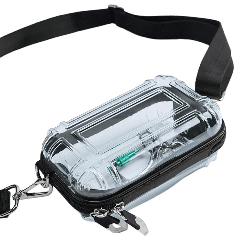 Summer Pvc Transparent Crossbody Bag For Women Solid Color Zipper Shoulder Female Bag Wide Straps Beach Bag