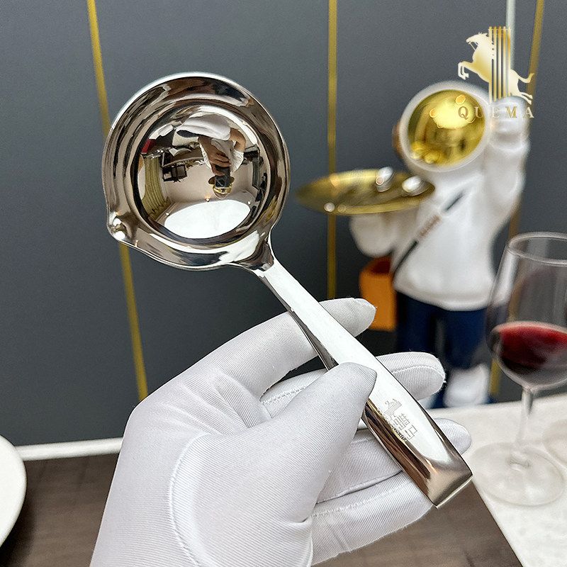 304 Stainless Steel Spoon for Home Use, Large Soup Spoon with Long Handle, Wall-Mounted Spoon, Deepened and Thickened Porridge Spoon, Soup Spoon Thickened Wall-Mounted Deepened Spoon (Sus304)