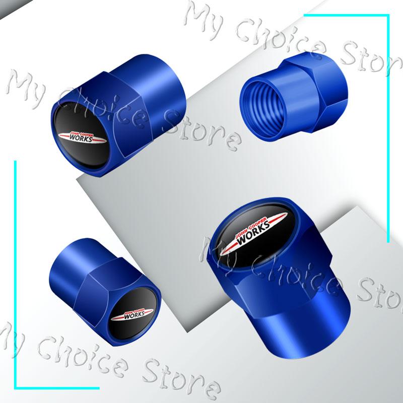 4Pcs/set Metal Alloy S Emblem Car Wheel Tire Valve Stem Caps For Mini Cooper S Logo John Cooper Works R55 R53 R52 F55 F54 F60 Rdxzk11