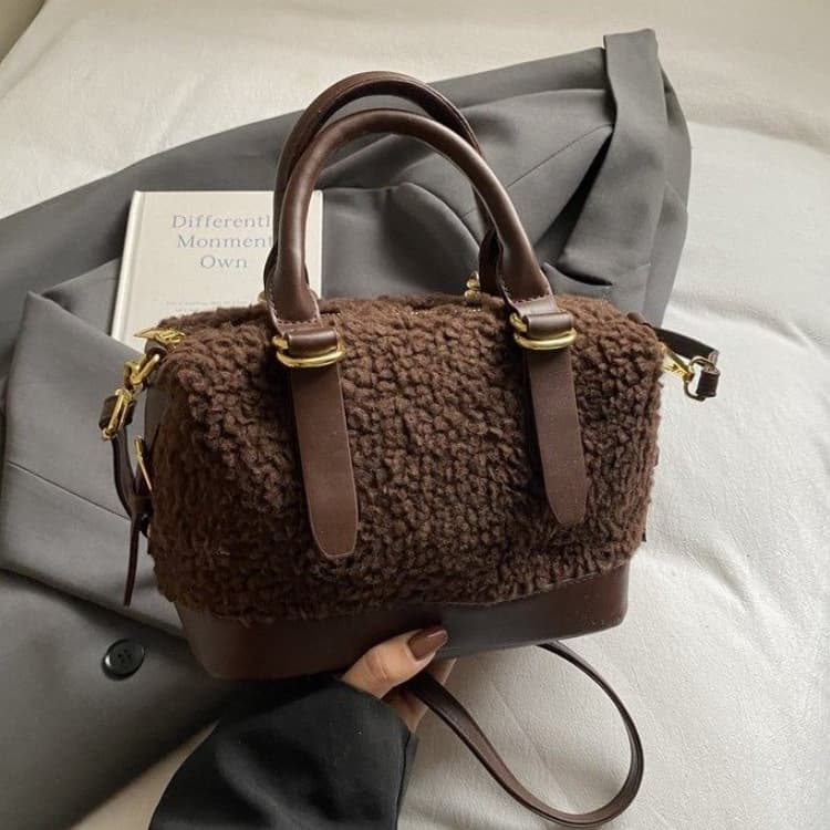 Damen Plüschtasche Schulter Schräg Umhängetasche