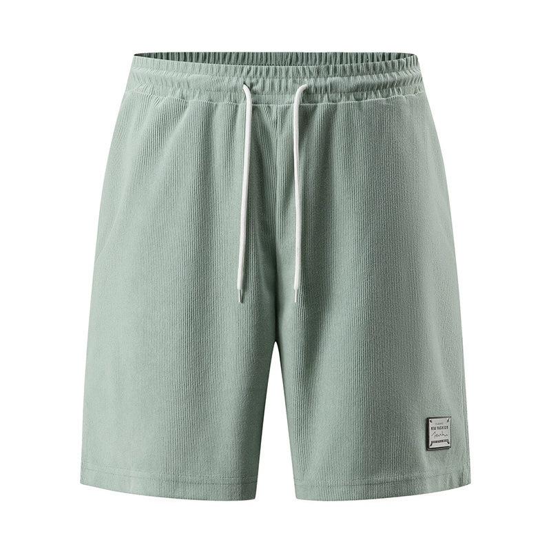 Men's Retro Corduroy Casual Shorts Men Fashion Solid Sweatpants Harajuku Corduroy Short Pants New Men Clothing Roupas