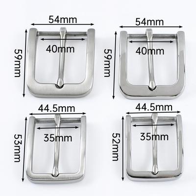 Meetee 35/40mm Stainless Steel Belt Buckle Men‘s Waistband Head Grament Belts Decor Pin Buckles DIY Leather Craft Accessories