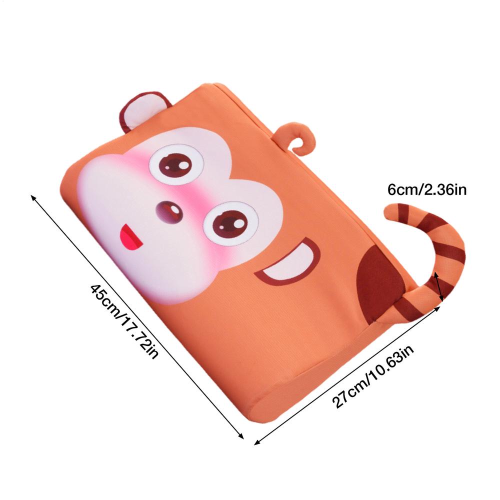 Toddler Bed Pillow Toddler Crib Pillow Breathable Ergonomic Cushion with Animal Pattern for Bedroom Travel Kindergarten Sofa
