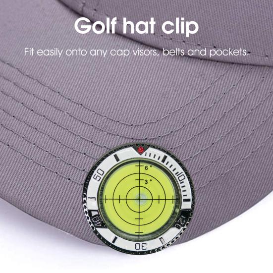Iron Golf Ball Marker with High Precision Portable Putting Green Reader Golf Marker Clip Professional Green Reading Training Aid Equipment