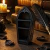Halloween-Thema Ausstellungsständer Gotische Sargförmige Schmuckaufbewahrungsbox, 3D-gedrucktes Mini-Sarg-Ringschälchen für Kristalle Schmuckaufbewahrung, Gruselig