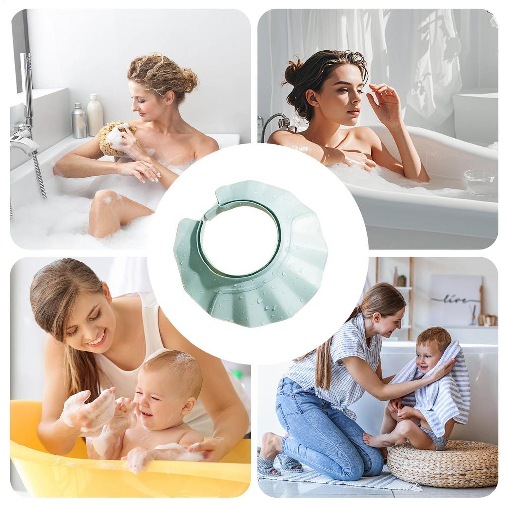 Bath Visor For Toddler Baby Adjustable Shower Cap Splash-Proof Adjustable Shampoo Shower Protection Hat Baby Hair Wash Hat