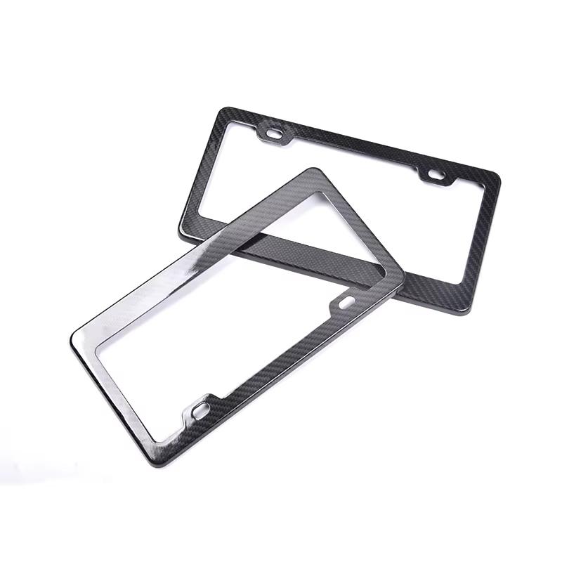For US CA EU Version License Real Carbon Fiber Front Rear License Plate Panel Frame Decorative Cover Car Exterior Accessories