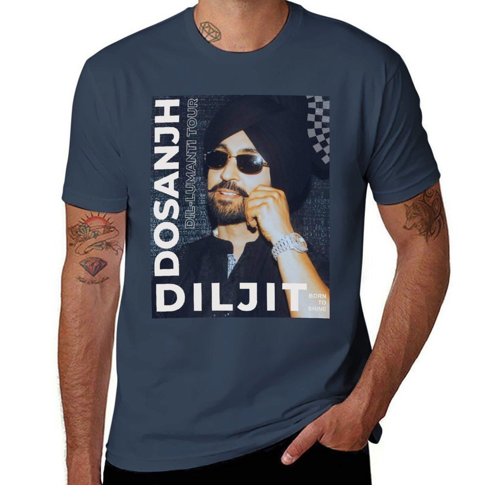 Diljit Dosanjh DilluUnisexti Tour Punjabi TShirt Plus Size Simple Casual Top S