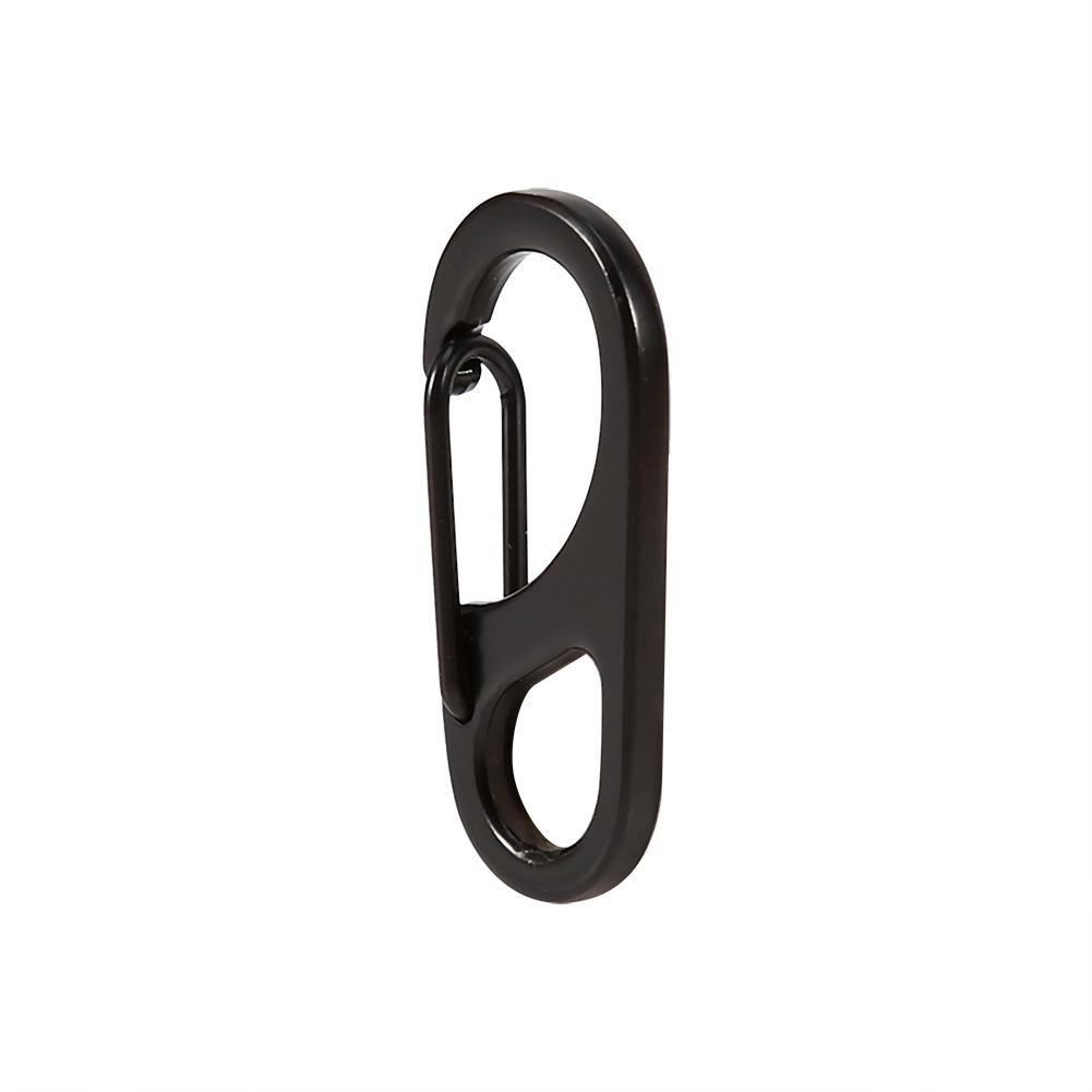 5PCS   Useful Metal Alloy   Quick Release Clip Key   Keychain Carabiner(black)