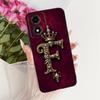 For Motorola Moto E14 Royal Crown Initial Letter Couple Phone Case For Moto E14 Black Silicon Soft Cases