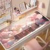 Extra Large Cute Cat Cartoon Mouse Pad with Stitched Edges - Aesthetic Desk Mat for Girls