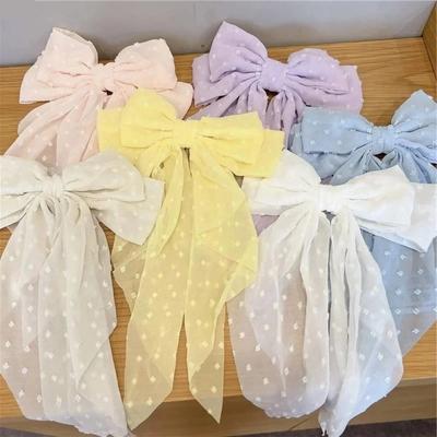 6-teiliges Set neuer Schleifenfascinator Streamer Haarnadel Federclip Haarnadel Stirnband Fee Damenmode Pferdeschwanzfascinator