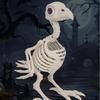 1 Peça Modelos de Animais Simulados Esqueleto Lobo SapoCorvo Esqueleto Decoração de Jardim Interno Externo Adereços de Decoração de Esqueleto de Halloween