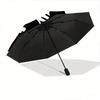 1pc Yin and Yang White Cat and Black Cat Pattern Beautiful Looking Automatic Folding Umbrella, 3 Folding, 8 Pole Frame Design, Durable and Suitab