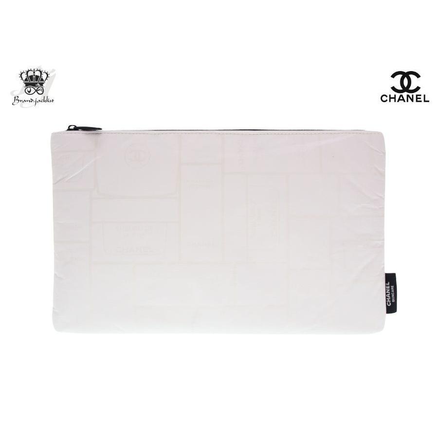 Used CHANEL Novelty Flat Cosmetic Pouch Cosmetic Bottle Pattern La Solution 10 Sublimage CHANEL SKINCARE [Used Opened Product]