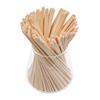 6" Round Head Swizzle Sticks Hygiene Used Once And Individually Wrapped Natural Birch Wood Coffee Stirrer 100PCS