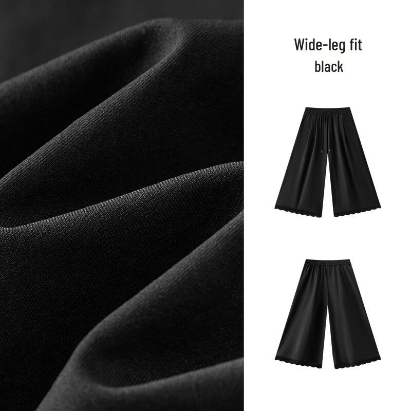 Semir Women's Summer Pleated Loose Wide-Leg Cropped Culottes