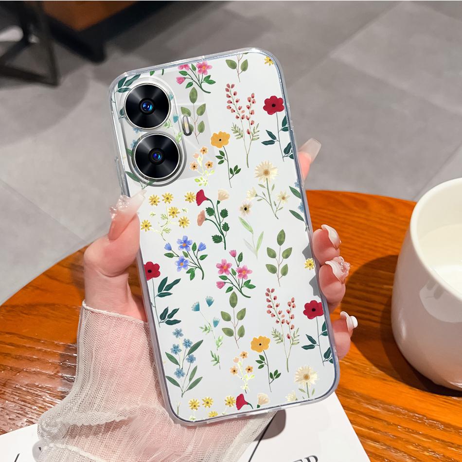 For OPPO Realme C55 C53 Phone Case Creative Soft TPU Silicone Clear Anti Drop Back Cover For Realme C 55 53 RealmeC55 Funda Capa
