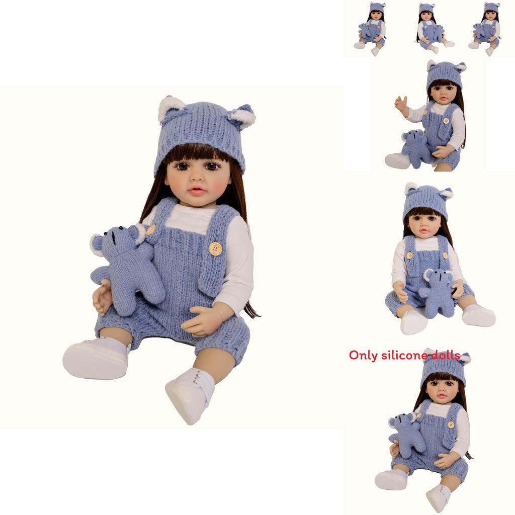 Full Silicone Reborn Baby Doll With Knitted Hats And Clothing Design For Collectors And Gift Enthusiasts