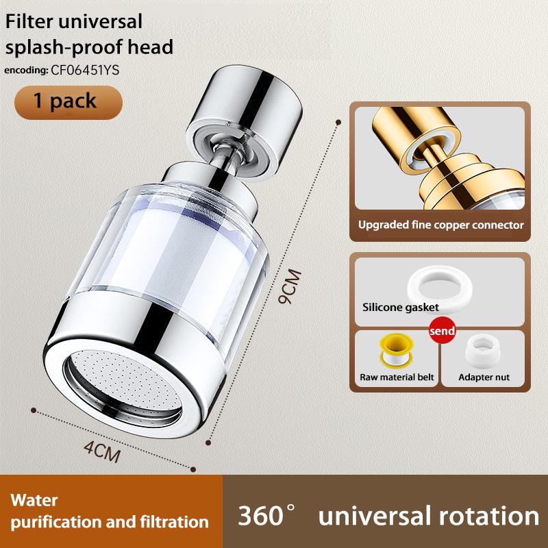 

Kitchen Faucet Spray Head Filter Stainless steel filterBathroom Faucet Shower Filter Adjustable 360° Rotary Splashback Tap Nozzl