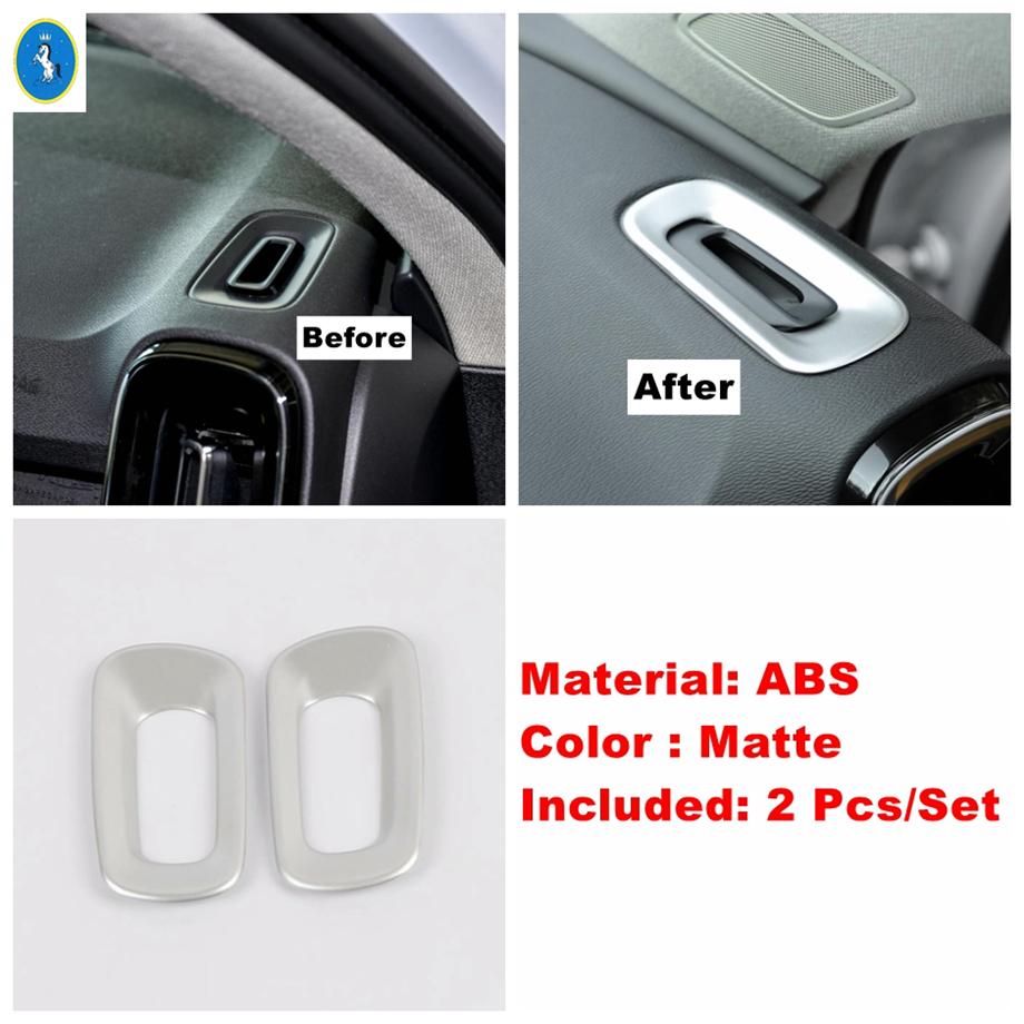 Matte Car Accessories Pillar A Speaker / Gear Box / Water Cup Holder / Air AC Vents Outlet Cover Trim For Volvo XC40 2018 - 2025