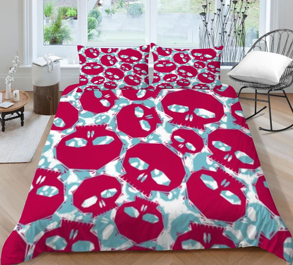 Dziecięca czaszka poszewka na kołdrę domowa z poszewką na poduszkę poszewka na pościel z nadrukiem skrzydła komplet z poszewką na poduszkę klasyczna poszewka na kołdrę