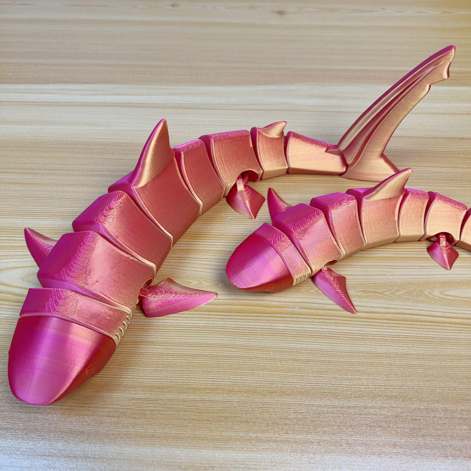 

Подвижная игрушка-акула, напечатанная на 3D-принтере - Креативный, качающийся подарок для детского декора