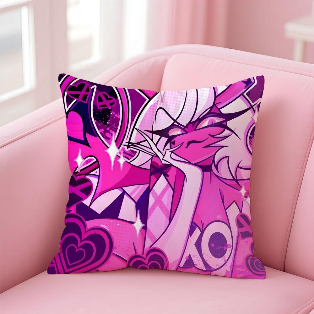 Helluva Boss Anime Cool Cute Hb Cushion Cover Comfortable Reversible Pillow Cover Ideal For Car Sofa Bedroom & Beyond