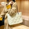 Women's Bag Diamond Chain Bag Tote Bag Female Large Capacity Shoulder Large Bag 2023 Autumn and Winter New