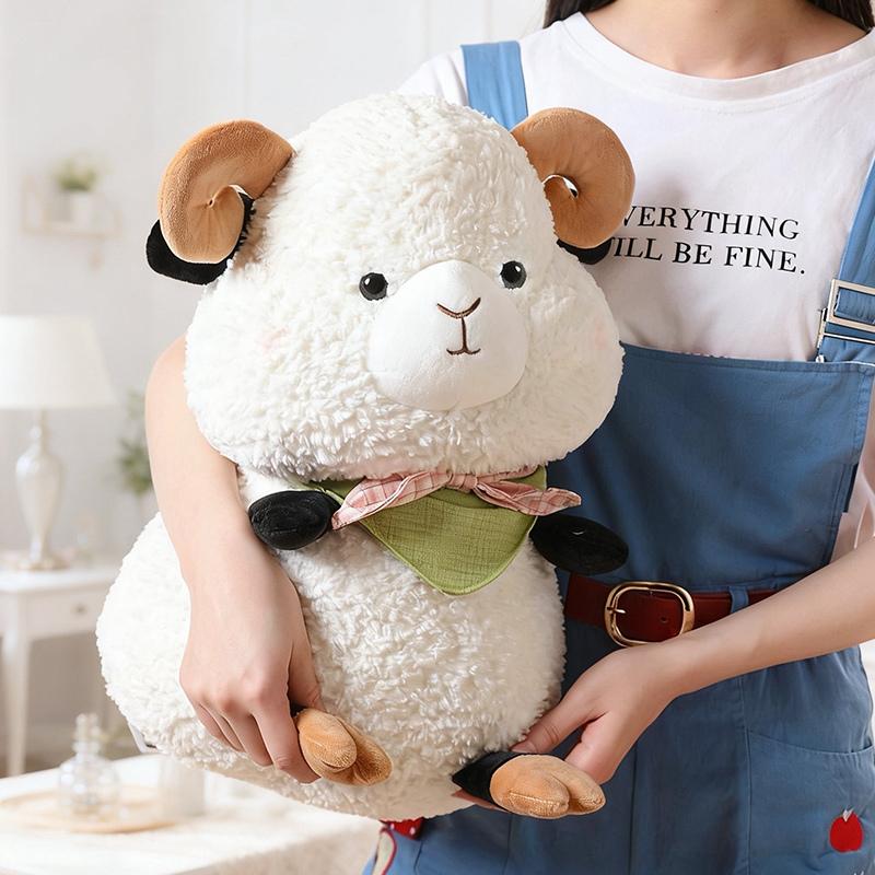 Adorable Sheep Plush Pillow Toy Soft Stuffed Animal Accompany Doll For Kids Cute Home Decor Birthday Party Gift